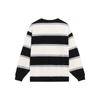 Li-Ning SS22 Sports Fashion Series Color Block Striped Crew Neck Long Sleeve Sweatshirt Unisex Sweatshirt Black White AWDS537-1