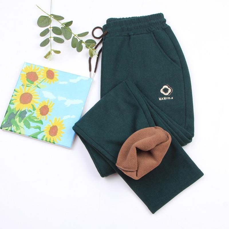 Fleece Pants Women's Pants Thermal Pants Women's Sports Harlan Pants Women's Autumn and Winter New Thin Winter Thickened Casual Sweatpants
