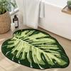 Soft Plush Leaf Pattern Rug Bedside Rug for Bedroom Small Irregular Floor Mat Living Room Hallway Bedroom Rug Home Decor