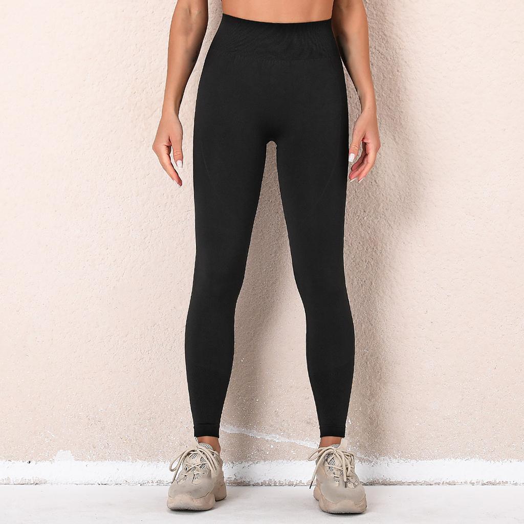 Damen Farbe Hüftheben Sport Fitness Laufen High-Waist Yoga Hose