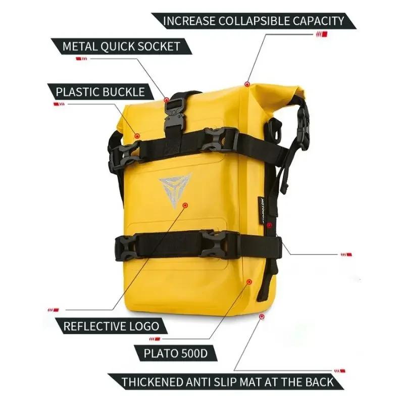 Waterproof Motorcycle Crash Bar Bag Motorbike Touring Side Backpack Yellow Adventure Dry Moto Saddlebags Universal