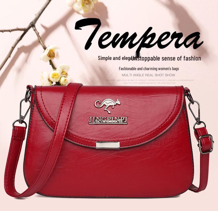 Damska 2024 Nowa Moda Miękka Skórzana Torba na Ramię - Duża Pojemność Listonoszka dla Pań w Średnim Wieku