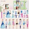 Princess Theme Magnetic Dress Up Set Clothes-changing Stickers Pretend Play Toys  Indoor Activities