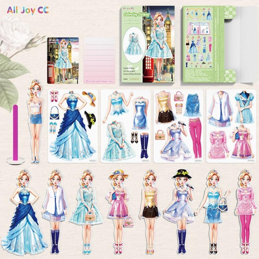 

Interactive Magnetic Paper Dolls Princess Theme Pretend Play Toys For Girls Kids Style B