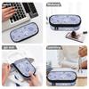 Pencil Case Large Storage Space 300D Polyester Zipper Closure with Main Compartment Mesh Pocket and Pen Slots for Everyday Study