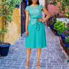 Formal Dress Lace Bandage Summer A-Line Crochet Dress for Cocktail Party
