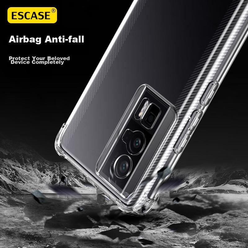 Redmi K60 Phone Case, Shockproof K60 Pro Protective Cover, Redmi Xiaomi K60/60Pro Airbag Soft Case, ES-Ip9 Series Upgraded Version, Translucent White