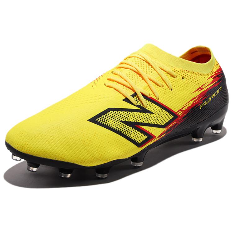 New Balance Furon V8 Comfortable Versatile MG (Rubber Short Stud) Fabric Shock Absorbing Soccer Shoes Men sneaker Yellow UF1M5X7