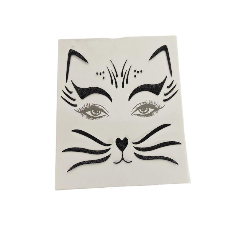

1PC Animal Face Makeup For Halloween Facial Decoration Party Decorations Carnival Mardi Gras Masquerade чёрный