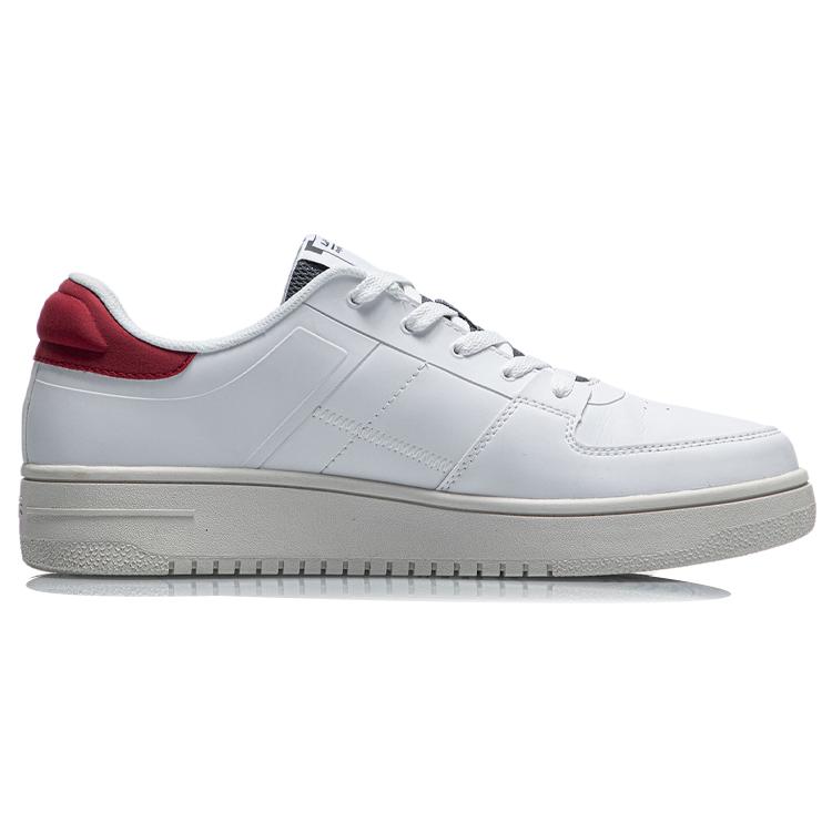 Li Ning Low top Skateboard Shoes Men's White Red AGCR187-2