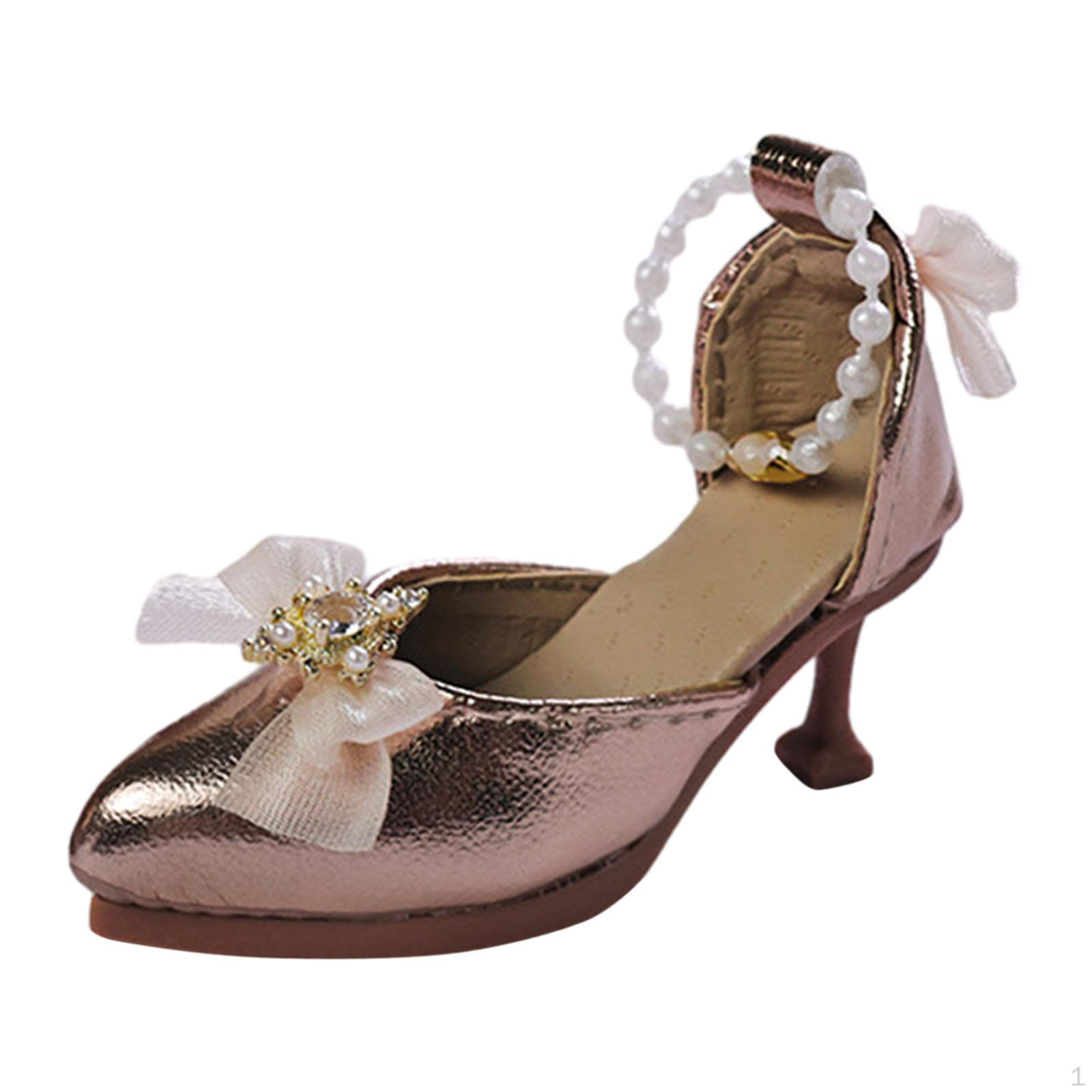 

1/4 Масштаб Туфли на высоком каблуке Костюм Аксессуар Кукла Украшение Модель для Детей Подвеска шампанского