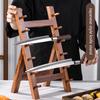 Wooden Cutter Display Stand Multipurpose Cutter Storage Rack with Multi Layer Design for Home Kitchens and Restaurants