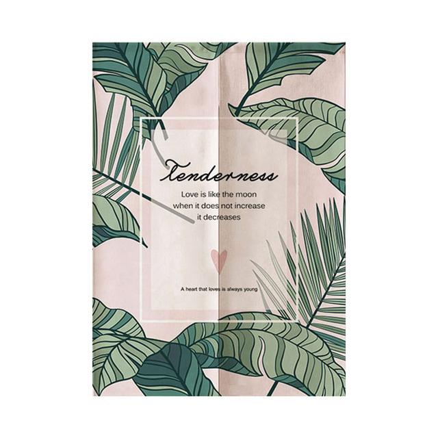 Tropisk Palmdörr Gardin Grön Växt Noren för Kök Sovrum Entré Skiljevägg Nordic Room Polyester Mjuk Dörröppning Gardiner