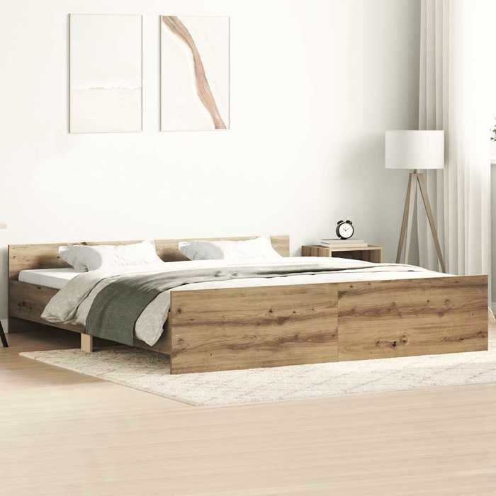 VidaXL Bed Frames Without Mattress Artisan Oak 160x200 Cm 3328755
