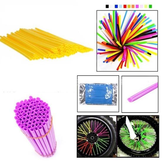 36Pcs Bike Motorcycle Wheel Spoke Wraps Rim Skin Cover Guard Motocross Kits