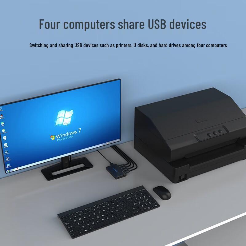 MT-Viki 4-Port HDMI KVM Switch with Desktop Controller