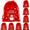 Kerst Fluwelen Zak Kerst Cadeauzak Kerst Snoepzak Kerst Creatieve Grote Trekkoord Snoepzak Cadeau Verpakkingszak
