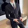 Breasted Men Peaked Lapel Fit Wedding Fashion Jacket