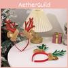 Fun And Festive Christmas Antler Headband In Bright Red Green And Gold Shades