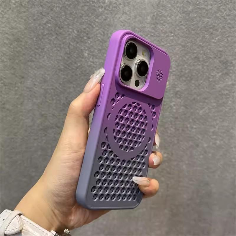 Aromatherapy Cooling Hole Apple 16proMax Mobile Phone Case Suitable for IPhone 15 Gradient Magnetic 14 Matte Protective Case