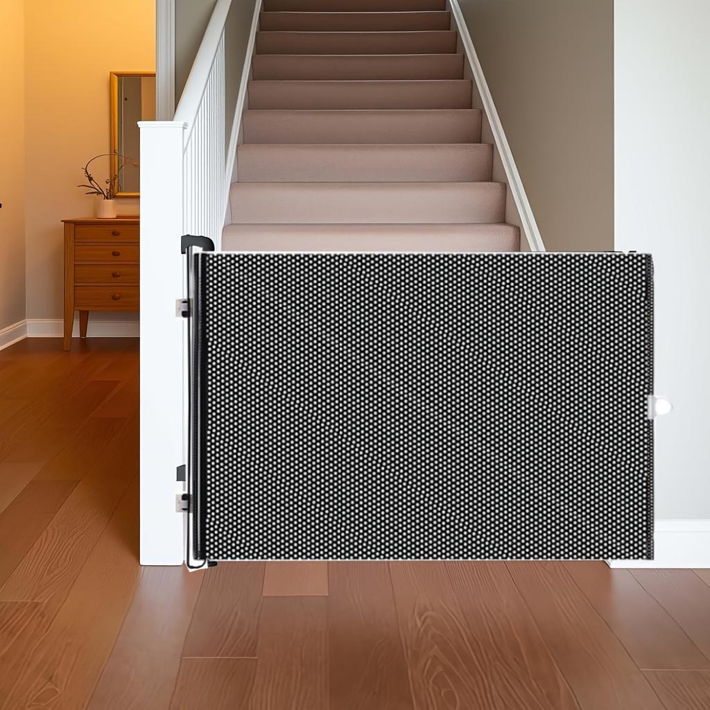 Expandable Retractable Pet Gate for Doorways, Stairs & Hallways, Safety Gate for Dogs & Cats, Durable PVC with Metal Clasps, Dog Gates for Inside