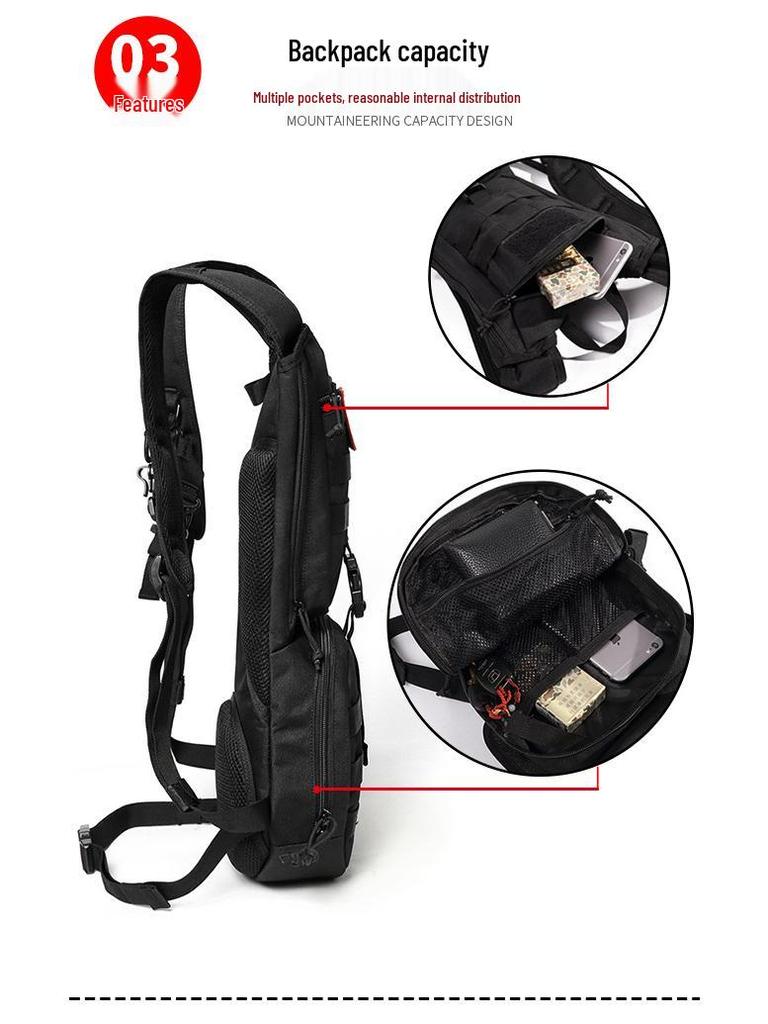 Military Tactical Hydration Pack: Waterproof Backpack for Hiking, Camping, and Cycling.