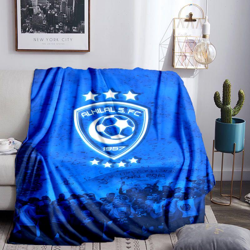Al Hilal Crest Blanket Lightweight Flannel Bedding Blanket Perfect for Travel, Camping, Living Rooms, Offices, Sofas, Fan Christmas Gift