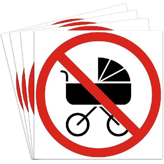 dealzEpic - Please Keep Quiet Sign Sticker - Self Adhesive Peel and Stick Decal | Pack of 4