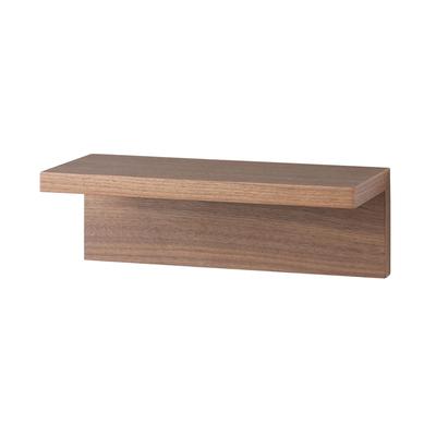 MUJI Wall-Mounted Furniture Shelf, Walnut Veneer, 30cm (W) X 12cm (D) X 10cm (H), Item Number: 12939863