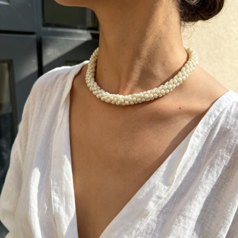 Fashionable Exaggerated Retro Beads Women'S Necklace Bohemian Creative Design Production Banquet Wedding Party Jewelry
