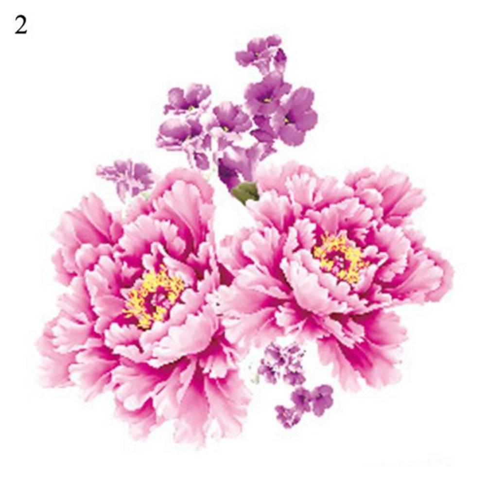 Henna Tattoo Sticker Tattoo Temporary Colorful Flower Water Transfer Waterproof Body Art Decoration Decal, 1 Piece