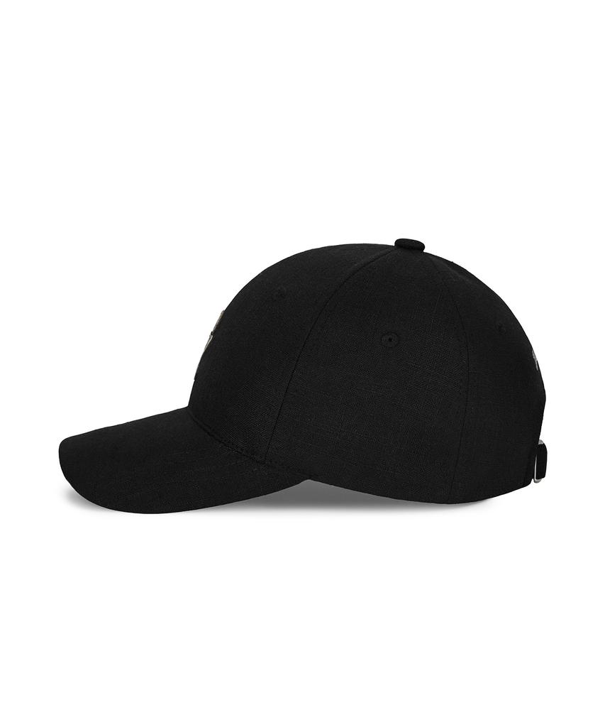 Bajal Flow Vz Leather Patch Ball Cap Black