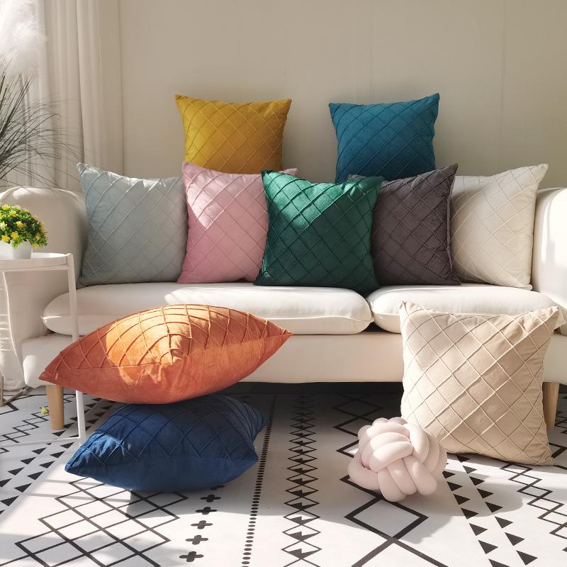 velvet Design pillow cover, living room pillow decoration, home decoration, sofa pillow 45x45 cm