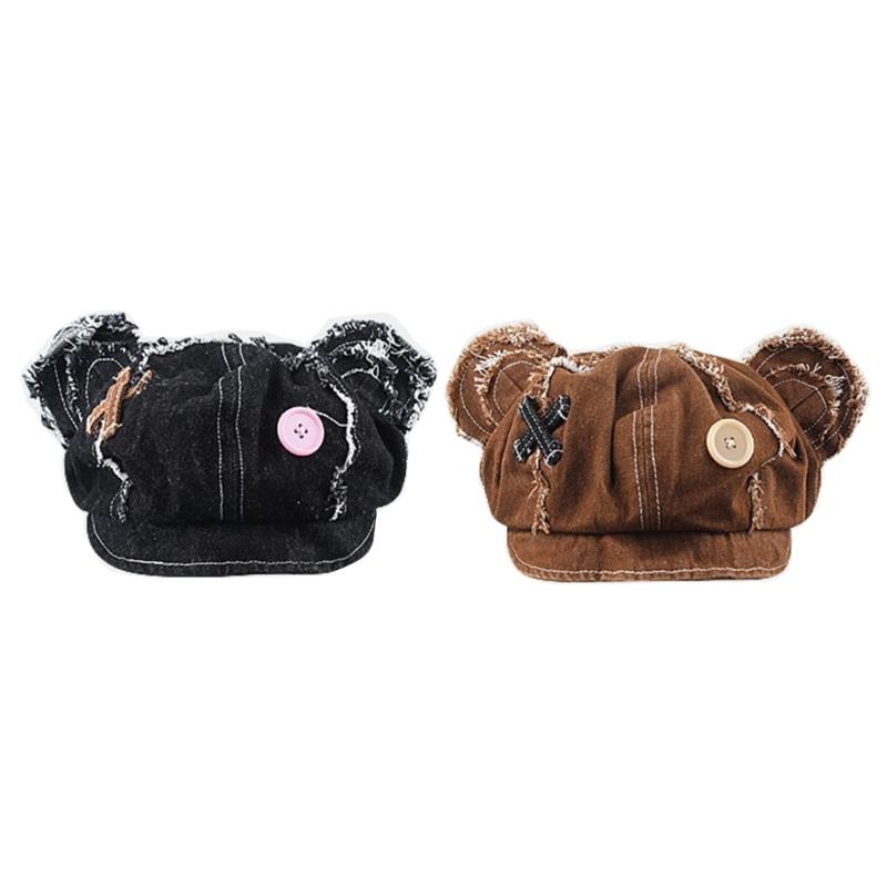 Trendy Cute Bear Ear Beret Girls Woman French Hat Girls Shopping Painter Hat