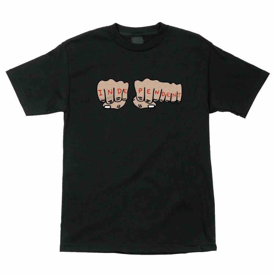Independent Trucks X Toy Machine FIST LOGO Skateboard T Shirt BLACK XS