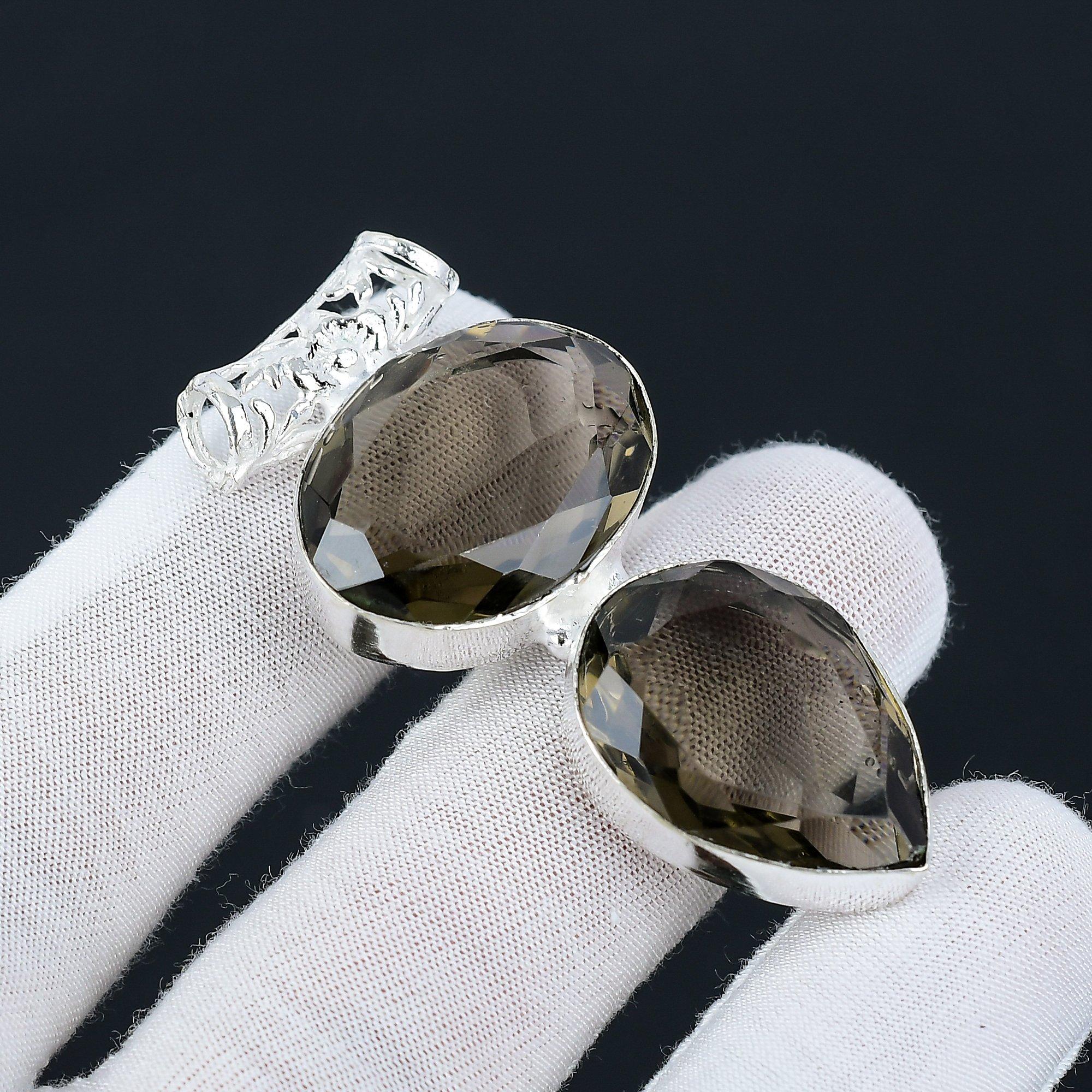 

Подвеска из драгоценного камня дымчатый топаз, ювелирные изделия из стерлингового серебра 925 пробы, ювелирные изделия из камня дымчатый топаз, кулон, ожерелье для подарка, ювелирные изделия ручной работы для подарков