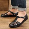 fashion New Summer Men's Sandals Outdoor Non-Slip Beach Flat Fisherman Casual Shoes Breathable Hollow Men Sandals Male Vintage Slippers