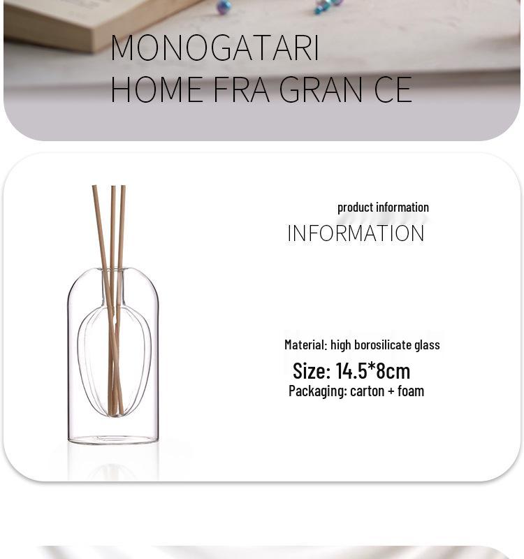 Simple Luxury Aroma Glass Vase - Muji-Inspired Essential Oil Holder