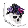 Gobricks MOC Skull Roses Bouquet Bricks Model Gothic Crow Skull Flowers Decorate Building Blocks Gothic Cross Assembly Toys Gift
