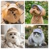 Morbido Tessuto a Coste Cappello da Sole per Animali Domestici Taglio Aperto per le Orecchie Cappello con Ritaglio per Orecchie Corgi Parasole Estivo