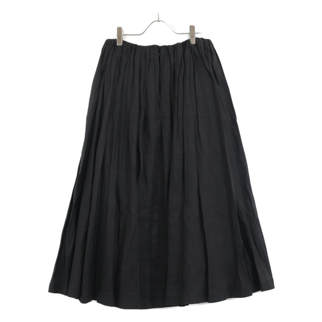 ebure Black linen flared skirt skirt 36 blackUsed