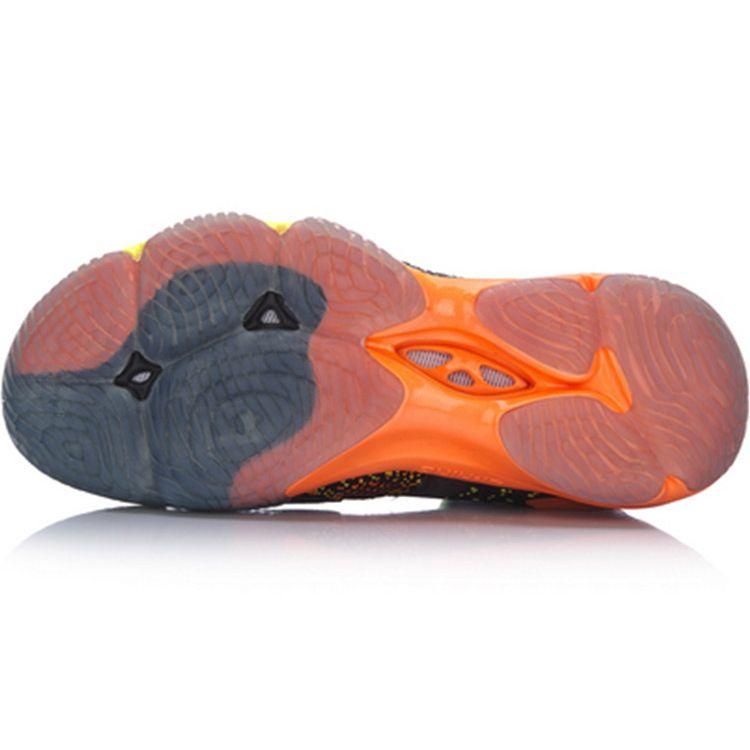 Li Ning Ranger Chameleon Gummi Bequem Vielseitig Rutschfest Leicht High-Top Badmintonschuhe Unisex Sneaker Schwarz AYAM009-2