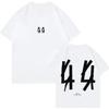 Stylisches Schwarzes Oversized Baumwoll-T-Shirt von 44 Label Group mit Roter 44 und Doping Kontrolle Aufdruck T-Shirt