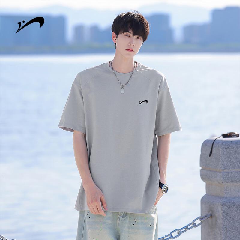 Guirenniao Men's Ice Silk Quick-Dry Crew Neck T-Shirt