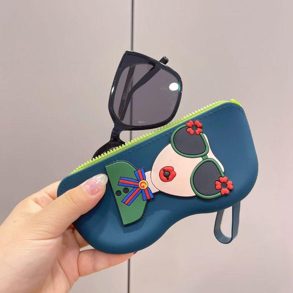 Multifunctional Silicone Glasses Bag Dustproof Small Items Bag Sunglasses Storage Clip Travel