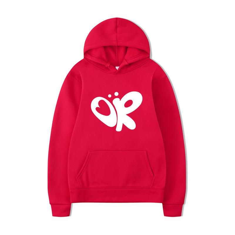 Brushed Sweater Printed Casual Pullover with Personalized Pattern Couple Casual Hooded Sweater