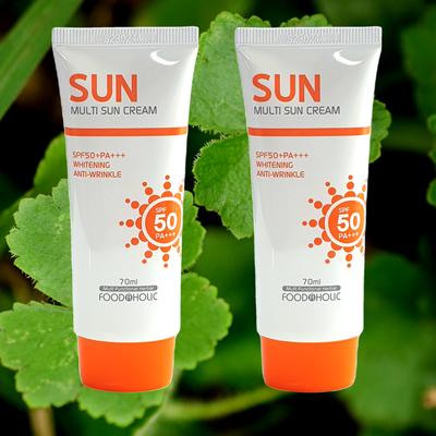 Non-sticky, Non-sticky Sunscreen for Eye Irritation, Mild Large-capacity Moisturizing, Non-white Cast Sunscreen, 2 Packs, 70ml