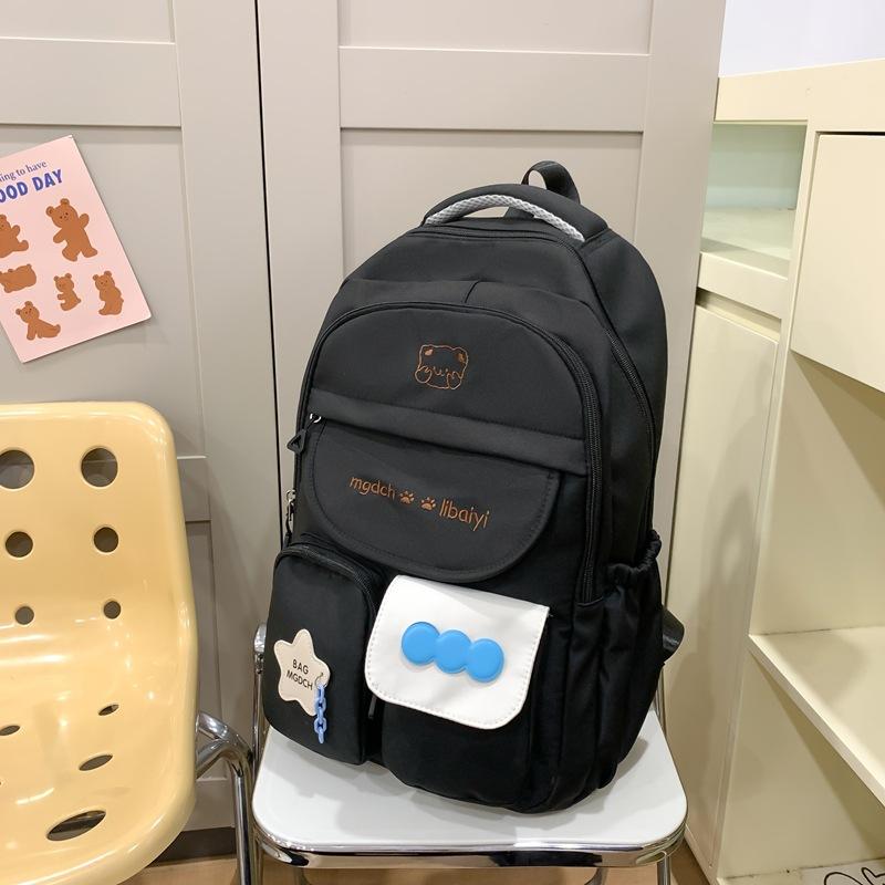 Sac à dos pour femmes Colorblock Sac d'école Grande capacité Sac à dos collège