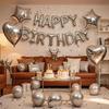 Heart Star Happy Birthday Balloon Garland Kit Latex/Aluminum Film DIY Accessories Balloons Background Wall Decoration Supplies