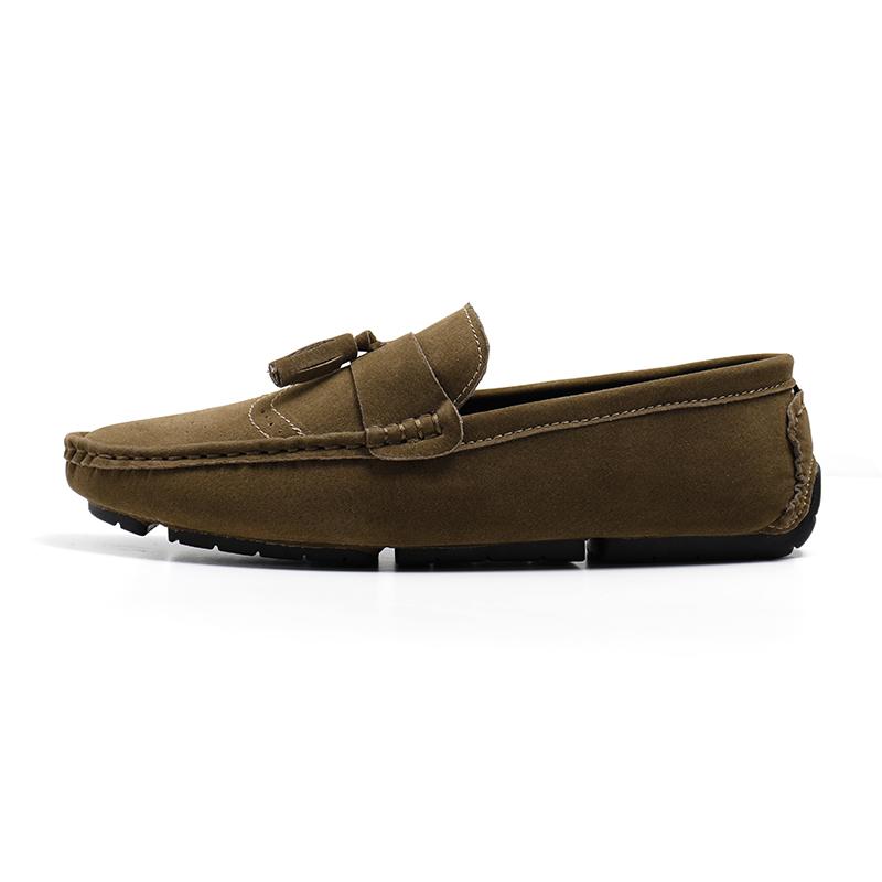 FashionSuede Leather Shoes Men Fashion Comfortable Moccasins Handmade Men Casual Driving Shoes Ultra-light Soft-Soled Slip On Footwear